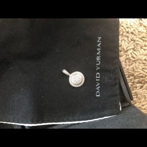 Round David Yurman pave diamond pendant